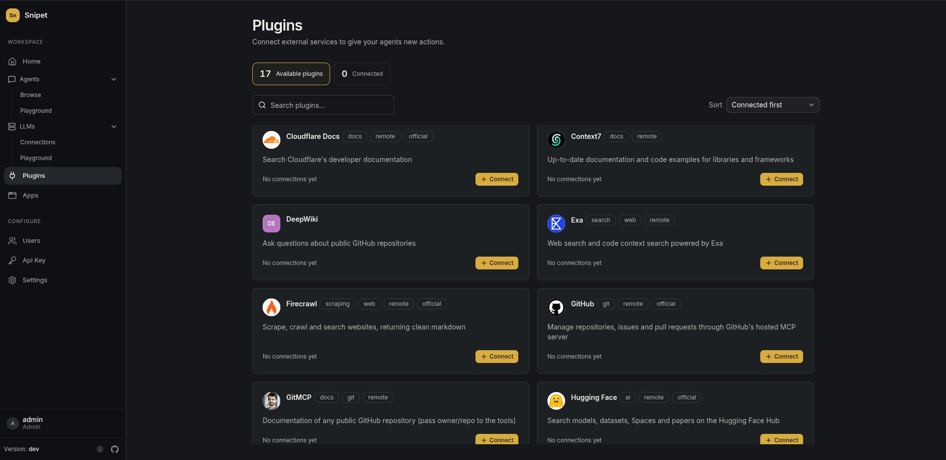 Plugin catalog